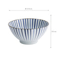 Carica l'immagine nel visualizzatore della galleria, Bowl Natsu Tokusa in ceramica blu e bianco Ø 17,8 cm