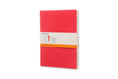 Carica l'immagine nel visualizzatore della galleria, Moleskine Volant XL a righe rosso set da 2
