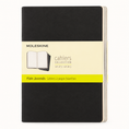 Carica l'immagine nel visualizzatore della galleria, Moleskine Cahier Large 13x21 cm pagine bianche nero set da 3