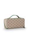 Carica l'immagine nel visualizzatore della galleria, Cyrille Cosmetic Bag Medium – Jaipur Flower Khaki-Green
