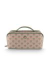 Carica l'immagine nel visualizzatore della galleria, Cyrille Cosmetic Bag Medium – Jaipur Flower Khaki-Green