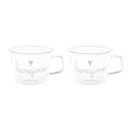 Carica l'immagine nel visualizzatore della galleria, Simple Day Set 2 Tazze in Vetro 480 ml Buongiorno