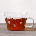 Carica l'immagine nel visualizzatore della galleria, Set 2 Tazze in Vetro 280 ml Cuori