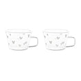 Carica l'immagine nel visualizzatore della galleria, Set 2 Tazze in Vetro 280 ml Cuori