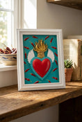 Carica l'immagine nel visualizzatore della galleria, Cornice Henriette Ton Coeur cuore e peperoncini 22x18 cm