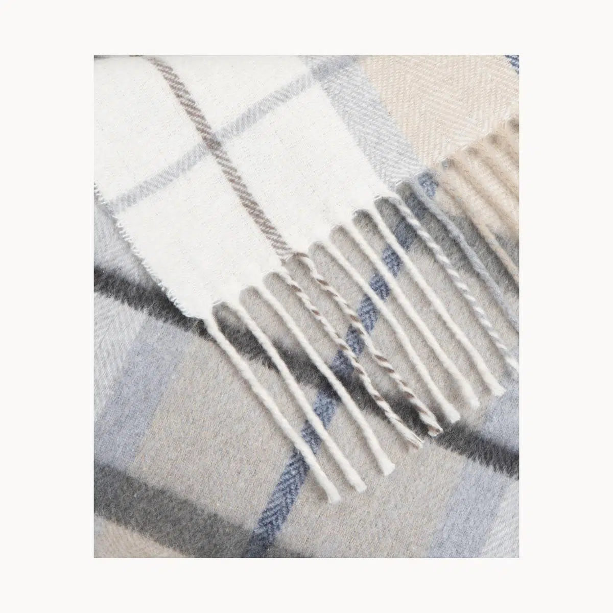 Super Soft Babele Check - Plaid cotone riciclato | Quadrettato Grigio - 130x170 cm