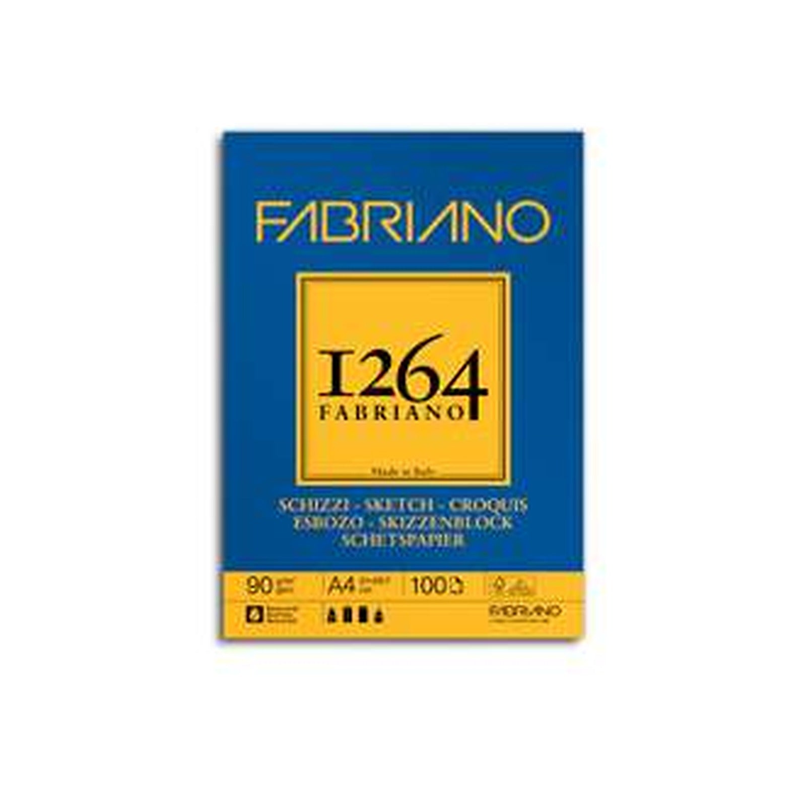 Fabriano 1264 Blocco Spiralato A4 Schizzi 90 g 120 fogli