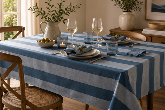 Tovaglia Santa Cruz Bleu De Prusse 160x300 cm