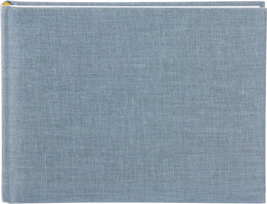 Album fotografico 22x16 36 pagine bianche blu-grigio