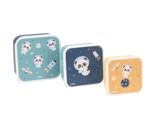 Set 3 Scatoline Snack Tutete Pandas in Space