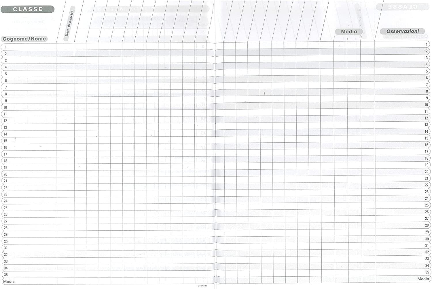 Agenda del Professore 2026-2027 Quo Vadis Impala - Blu (Formato 21x27 cm)