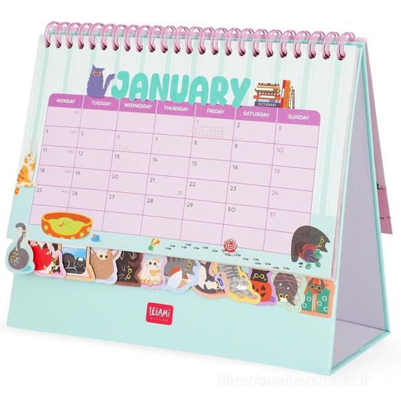 Calendario da Tavolo Legami 2027 con Adesivi
