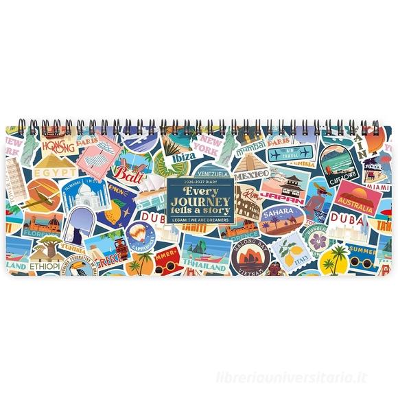 Planning da Scrivania Legami 2027 Spiralato Travel Stickers