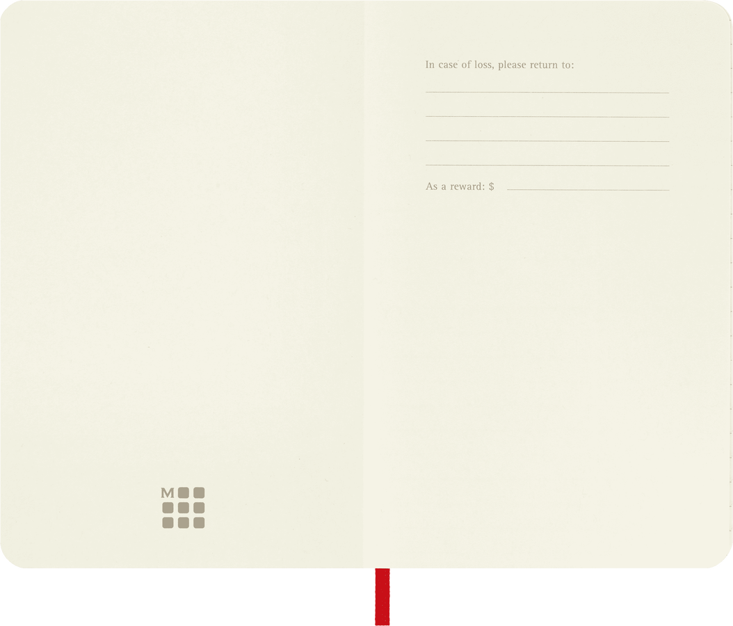 Moleskine Classic Pocket a righe copertina morbida rosso scarlatto