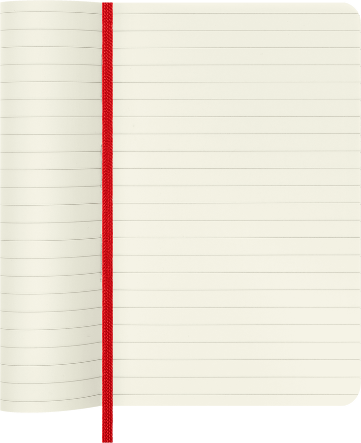 Moleskine Classic Pocket a righe copertina morbida rosso scarlatto