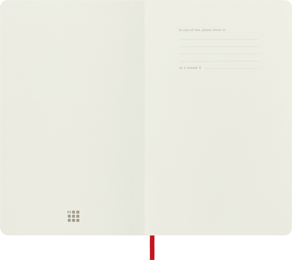 Moleskine Classic Large a righe copertina morbida rosso scarlatto