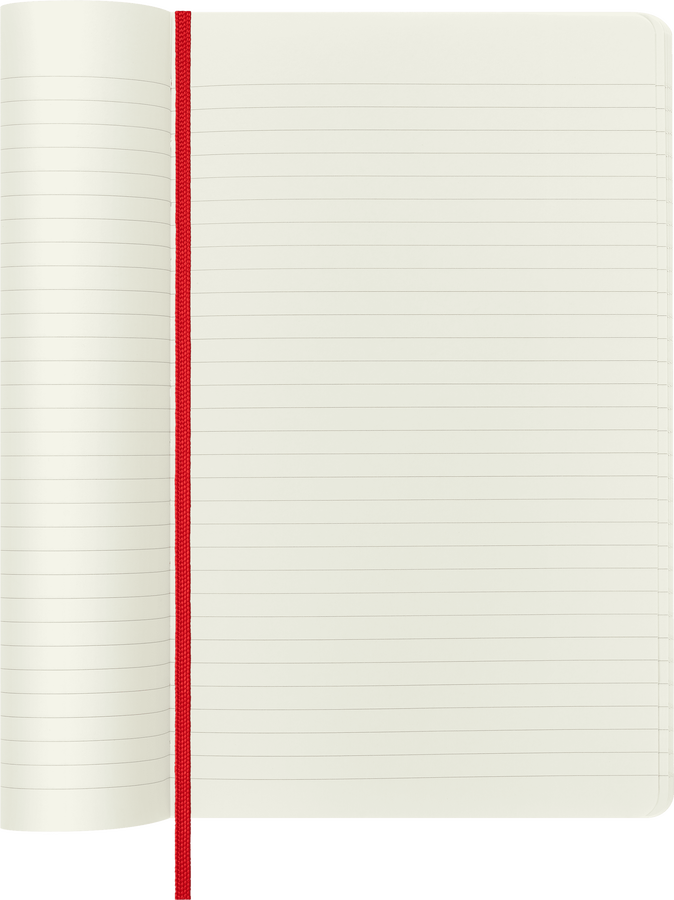 Moleskine Classic Large a righe copertina morbida rosso scarlatto