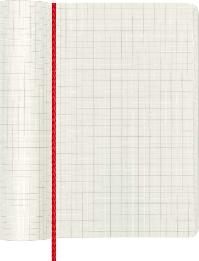 Moleskine Classic Large a quadretti copertina morbida rosso scarlatto