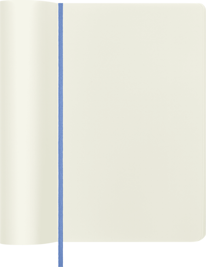 Moleskine Classic Large pagine bianche copertina morbida blu ortensia