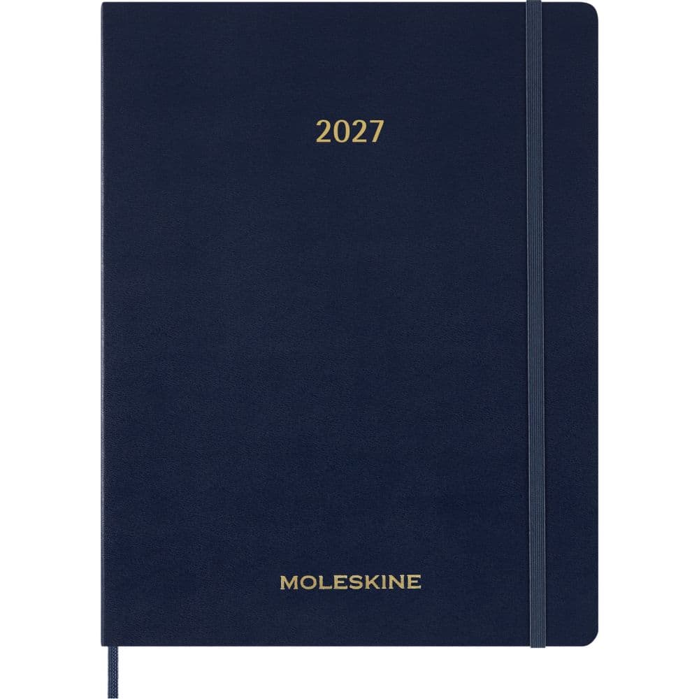 Agenda Moleskine 2027 Settimanale con Note Large Blu Zaffiro Copertina Morbida
