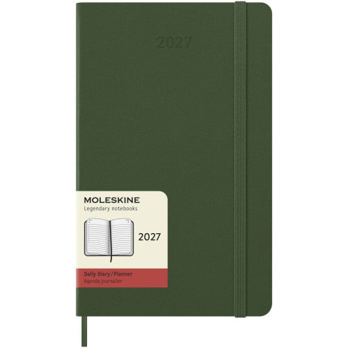 Agenda Moleskine 2027 Giornaliera Large Verde Mirto Copertina Rigida