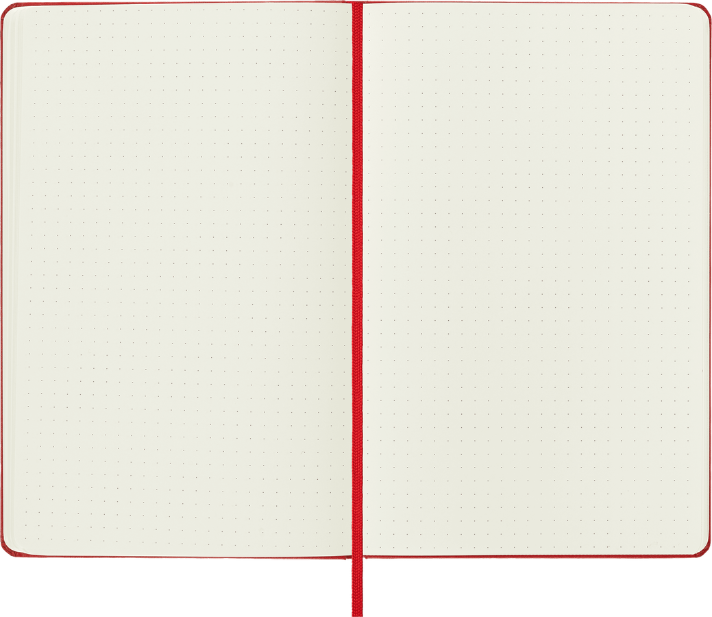Moleskine Classic Large puntinato copertina rigida rosso scarlatto