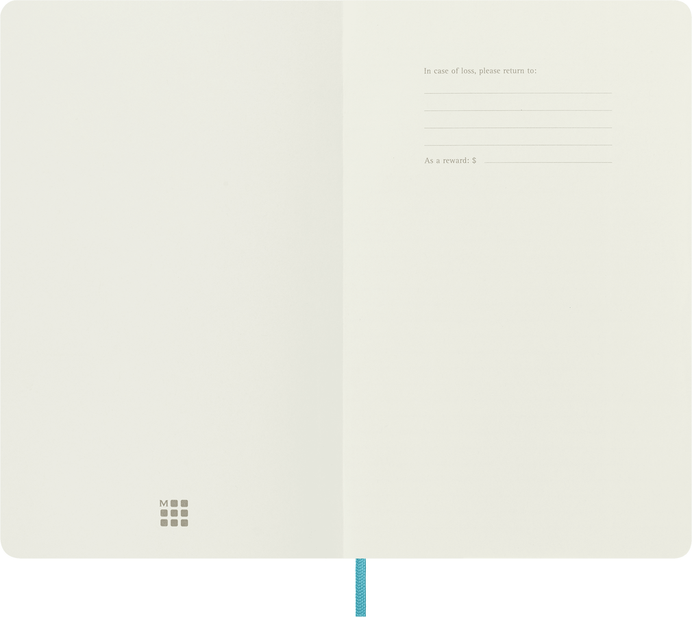 Moleskine Classic Large a righe copertina morbida blu Reef