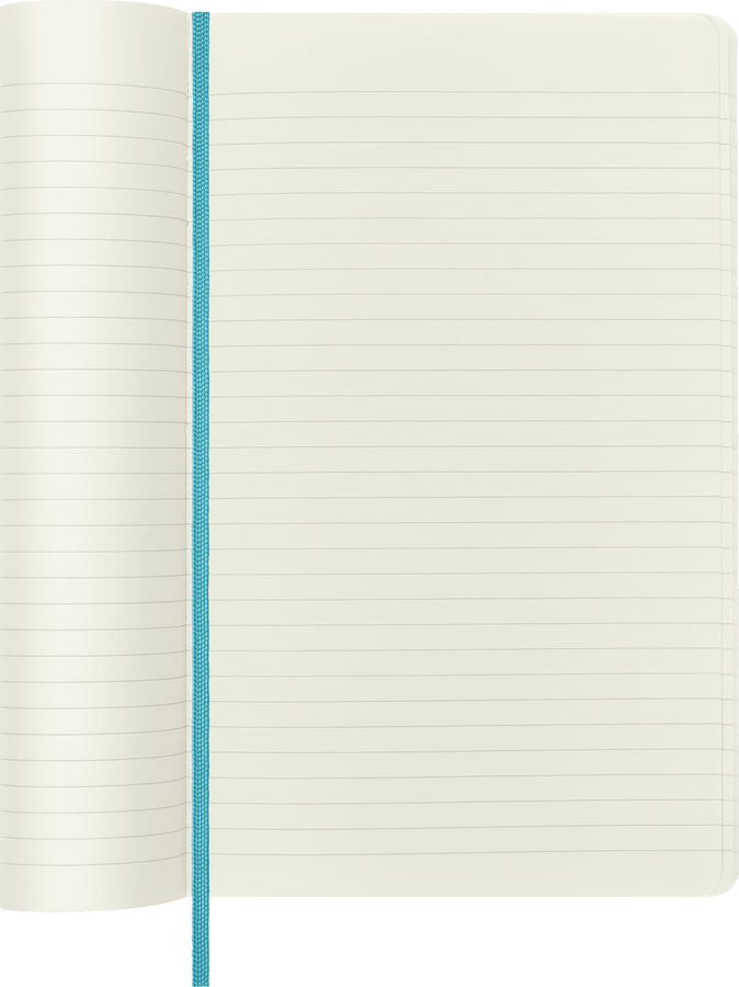 Moleskine Classic Large a righe copertina morbida blu Reef