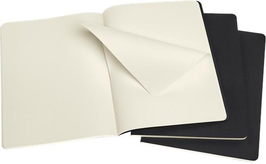 Moleskine Cahier XL puntinato nero set da 3