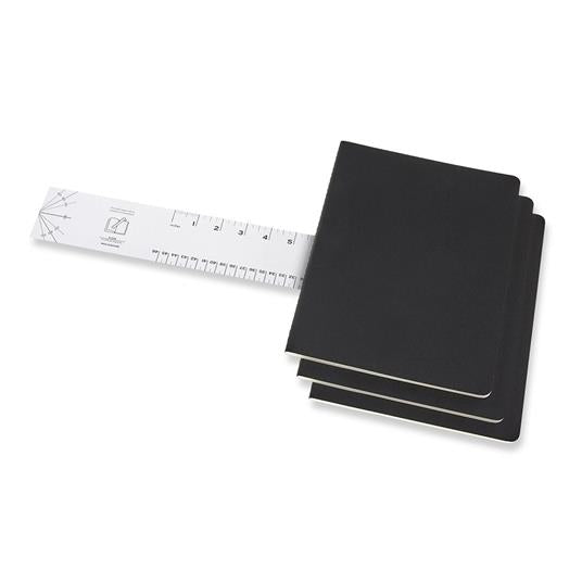 Moleskine Cahier XL puntinato nero set da 3