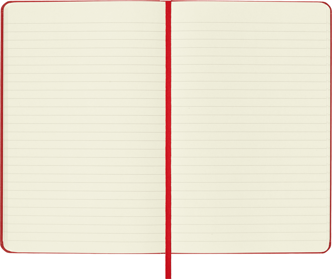 Moleskine Classic Medium a righe copertina rigida rosso scarlatto