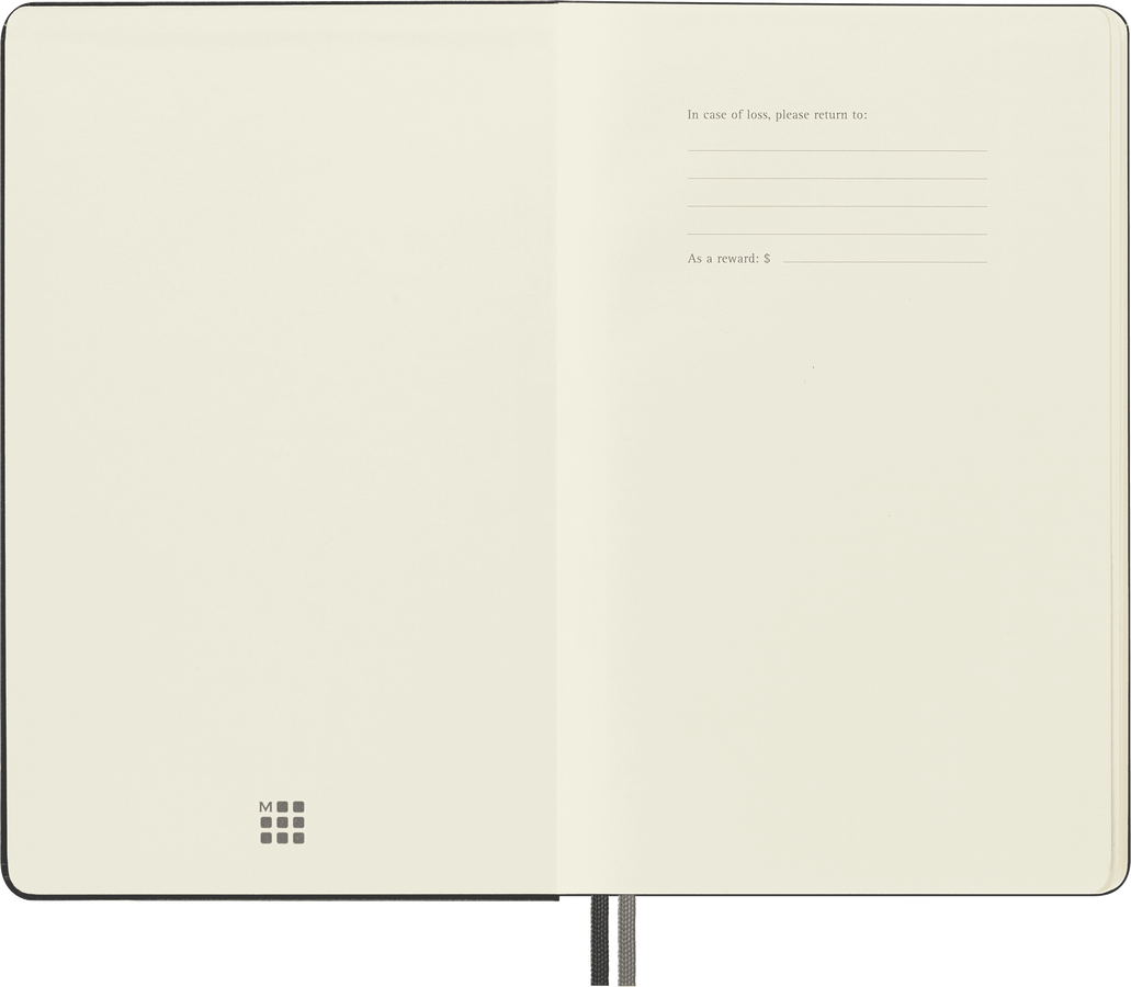 Moleskine Classic Expanded Large pagine bianche copertina rigida nera