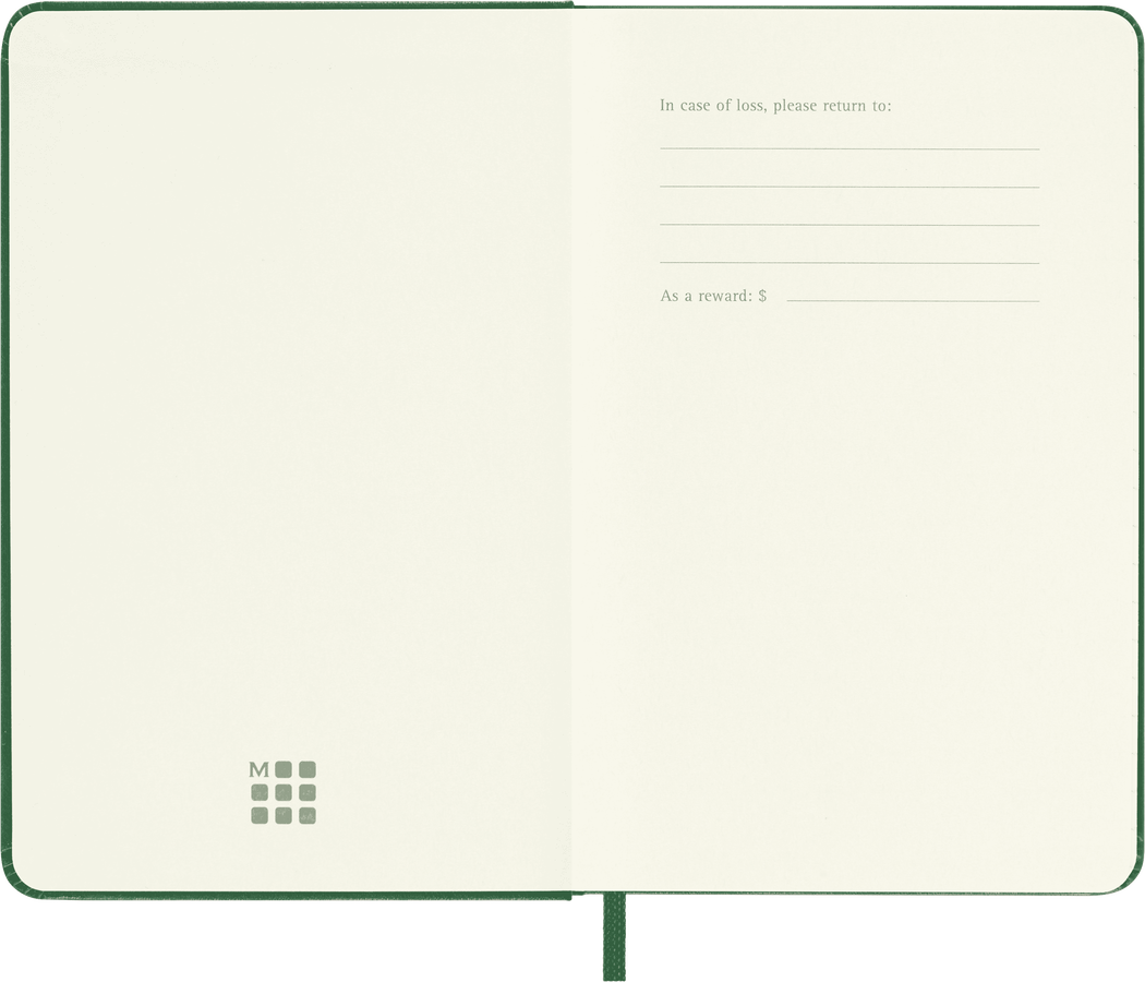 Moleskine Classic Pocket a righe copertina rigida verde mirto