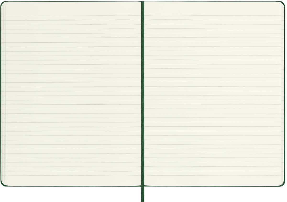 Moleskine Classic XL a righe copertina rigida verde mirto