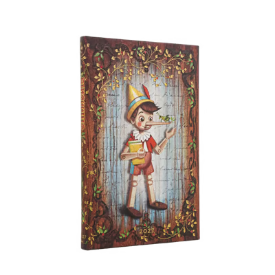 Agenda 12 Mesi 2027 Paperblanks Maxi Verticale - Carlo Collodi, Pinocchio