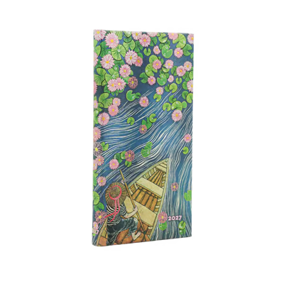 Agenda 12 Mesi 2027 Paperblanks Slanciato Settimanale - Fiume di Fiori di Loto