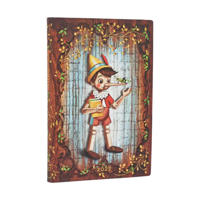 Agenda 2027 Paperblanks 12 Mesi Mini Flexi Settimanale - Carlo Collodi, Pinocchio