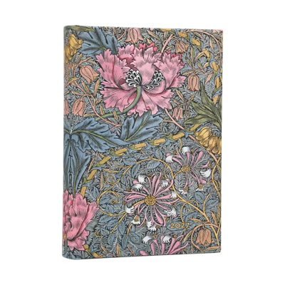 Agenda 12 Mesi 2027 Paperblanks Maxi Flexi Settimanale - Morris Caprifoglio Rosa