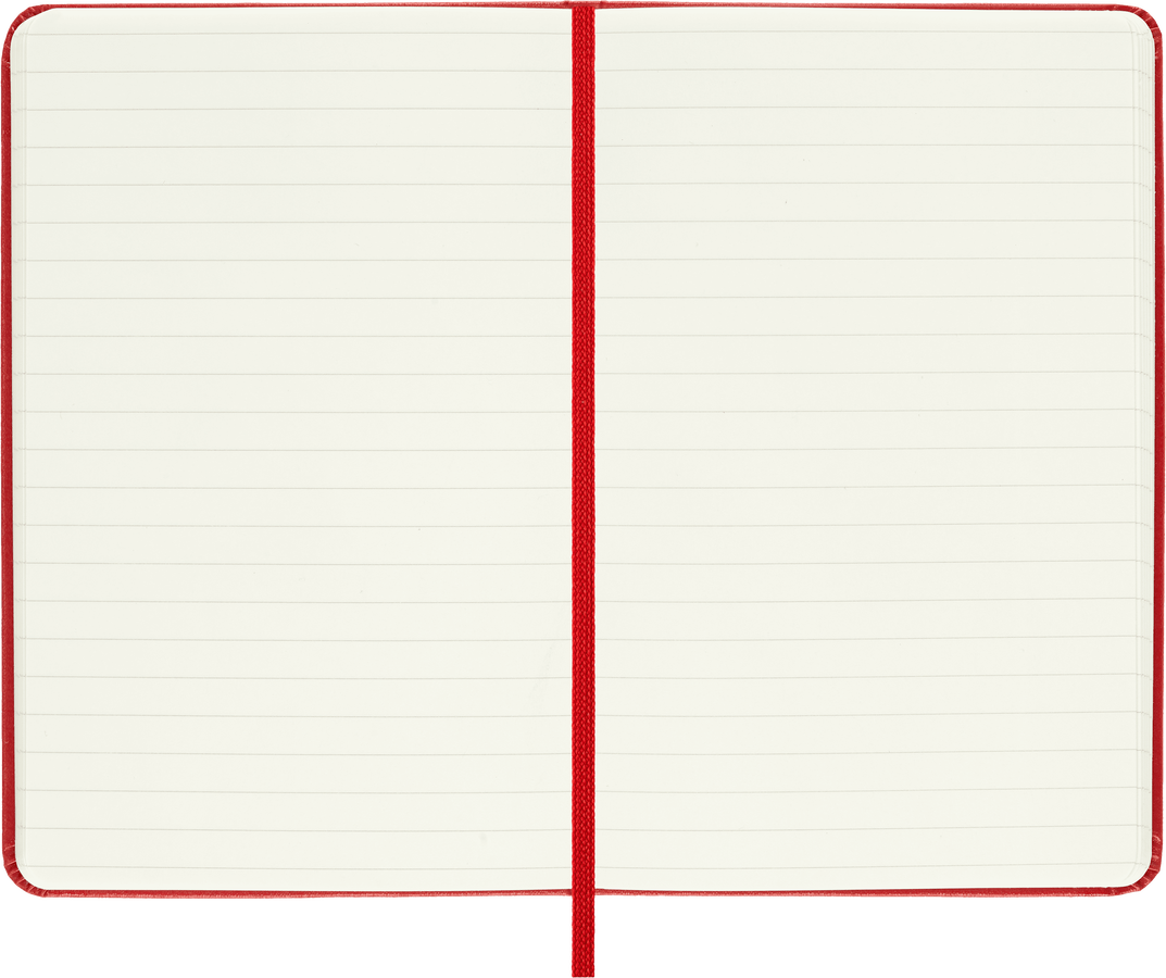 Moleskine Classic Pocket a righe copertina rigida rosso scarlatto