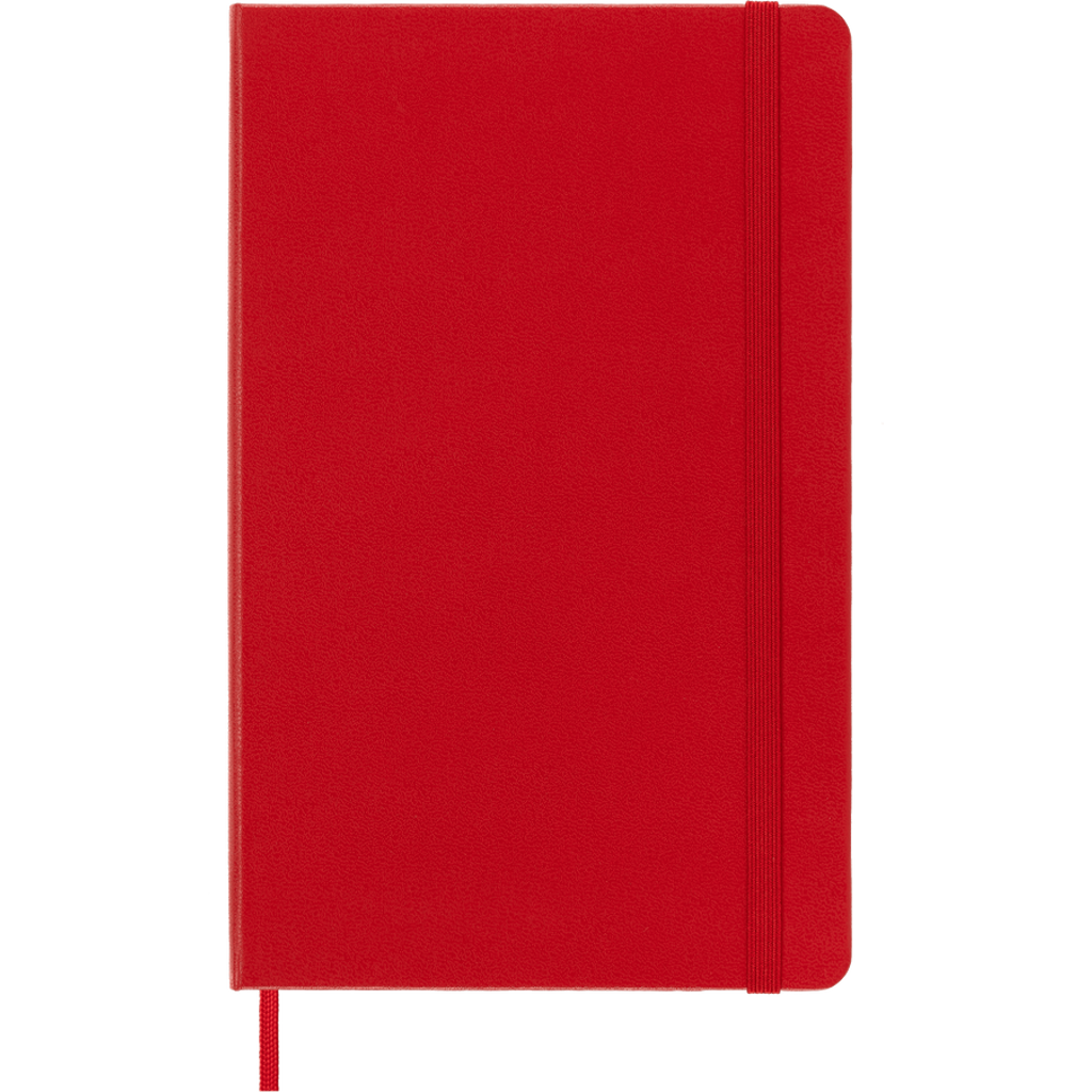 Moleskine Classic Large 13×21 cm a Quadretti Copertina Rigida - Rosso Scarlatto