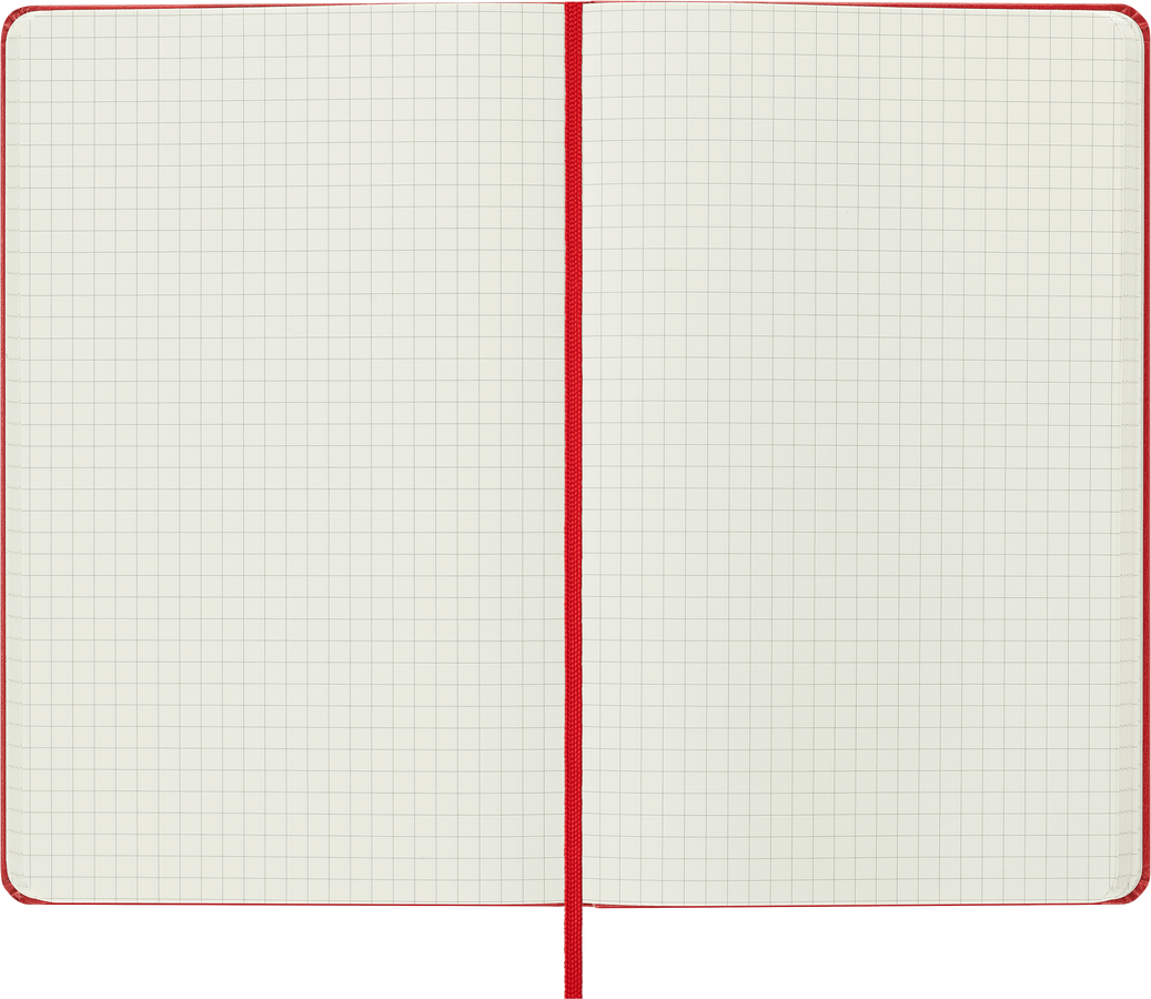 Moleskine Classic Large a quadretti copertina rigida rosso scarlatto