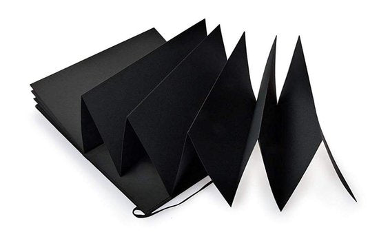 Moleskine Art Black Page Japanese Album Large - pagine nere a fisarmonica