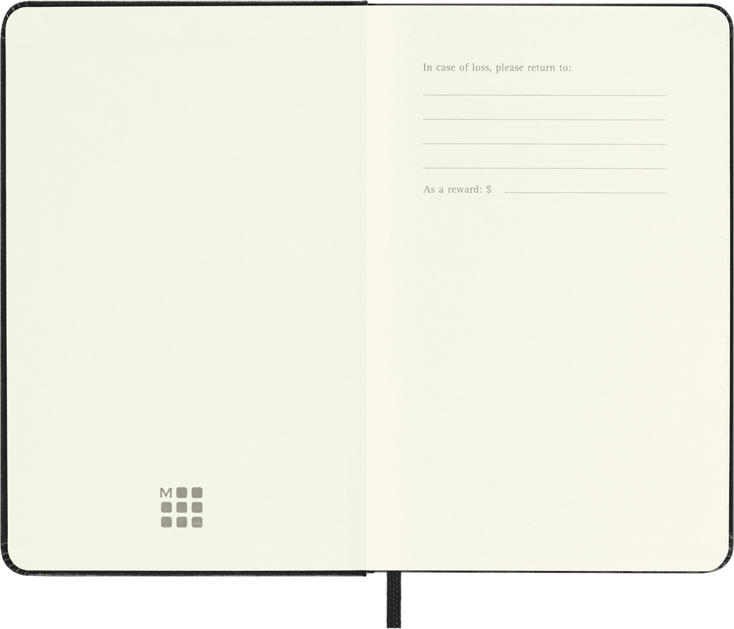 Moleskine Classic Pocket a quadretti copertina rigida nera
