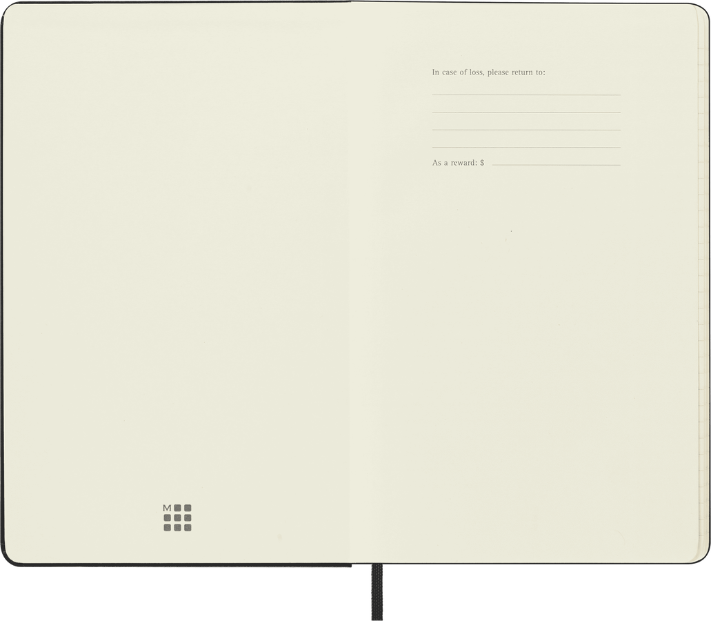 Moleskine Classic Large 13×21 cm a righe copertina rigida nera