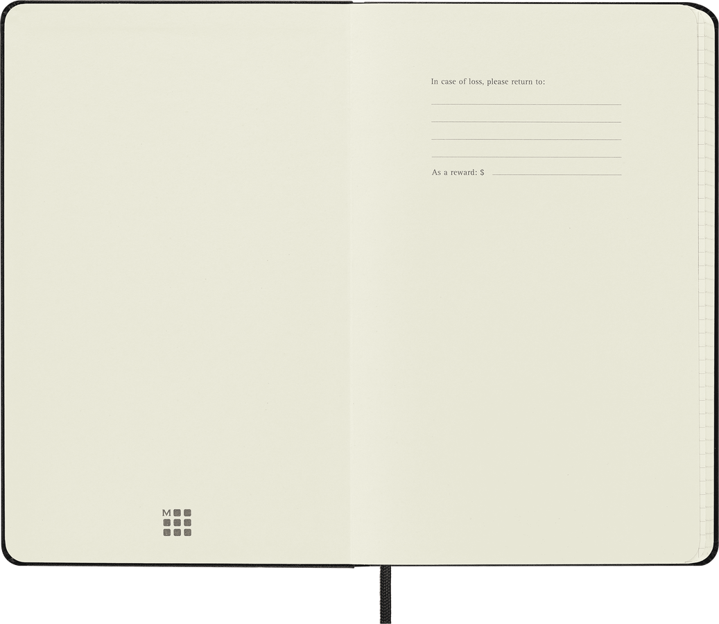 Moleskine Classic Large a quadretti copertina rigida nera