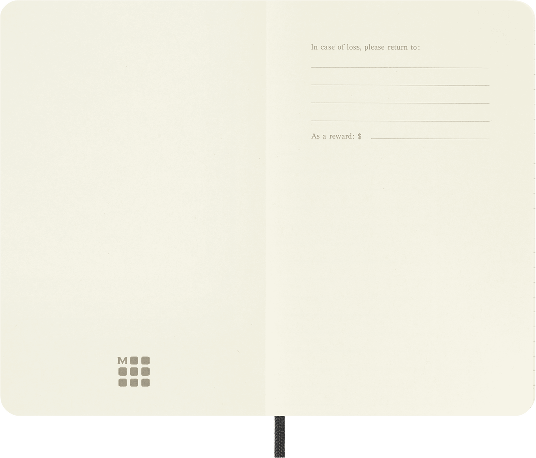 Moleskine Classic Pocket a quadretti copertina morbida nera