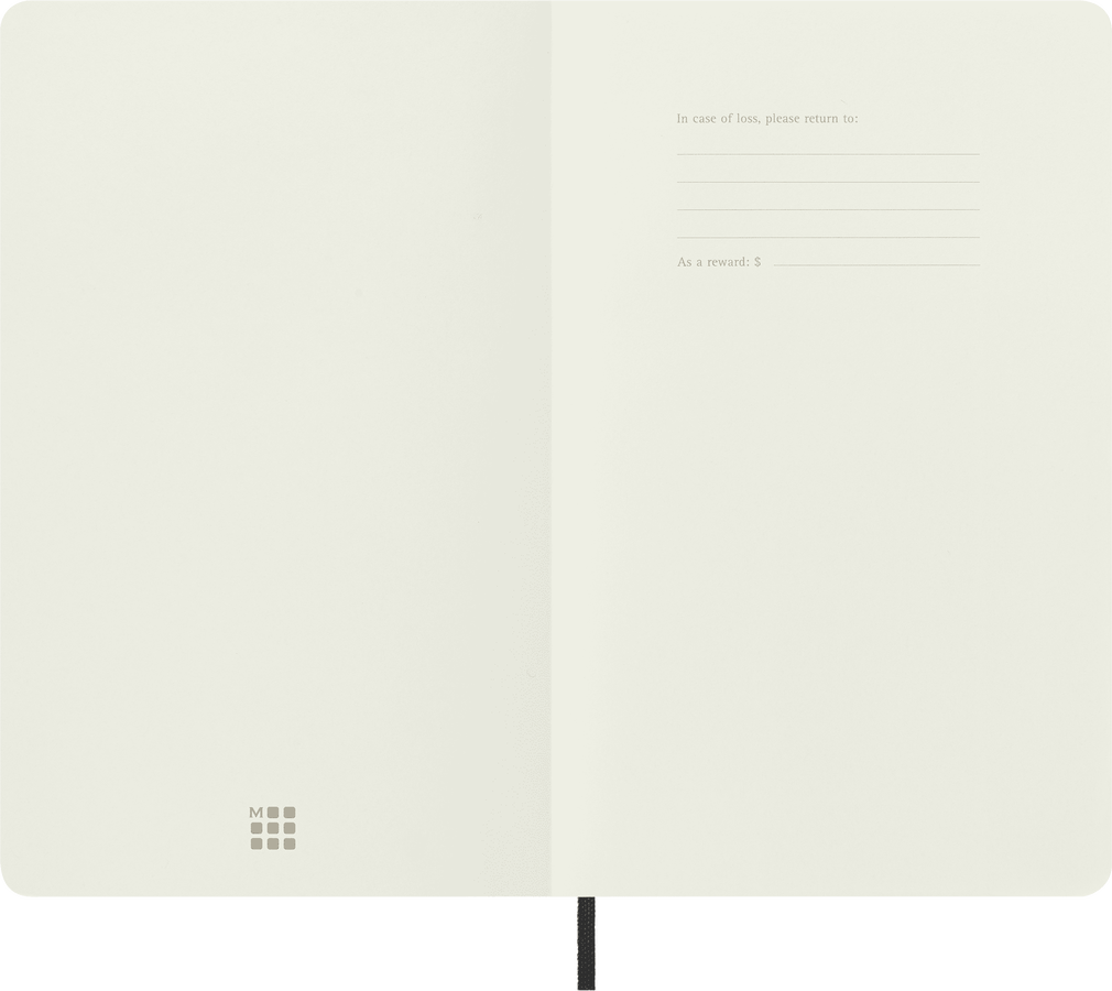 Moleskine Classic Large pagine bianche copertina morbida nera