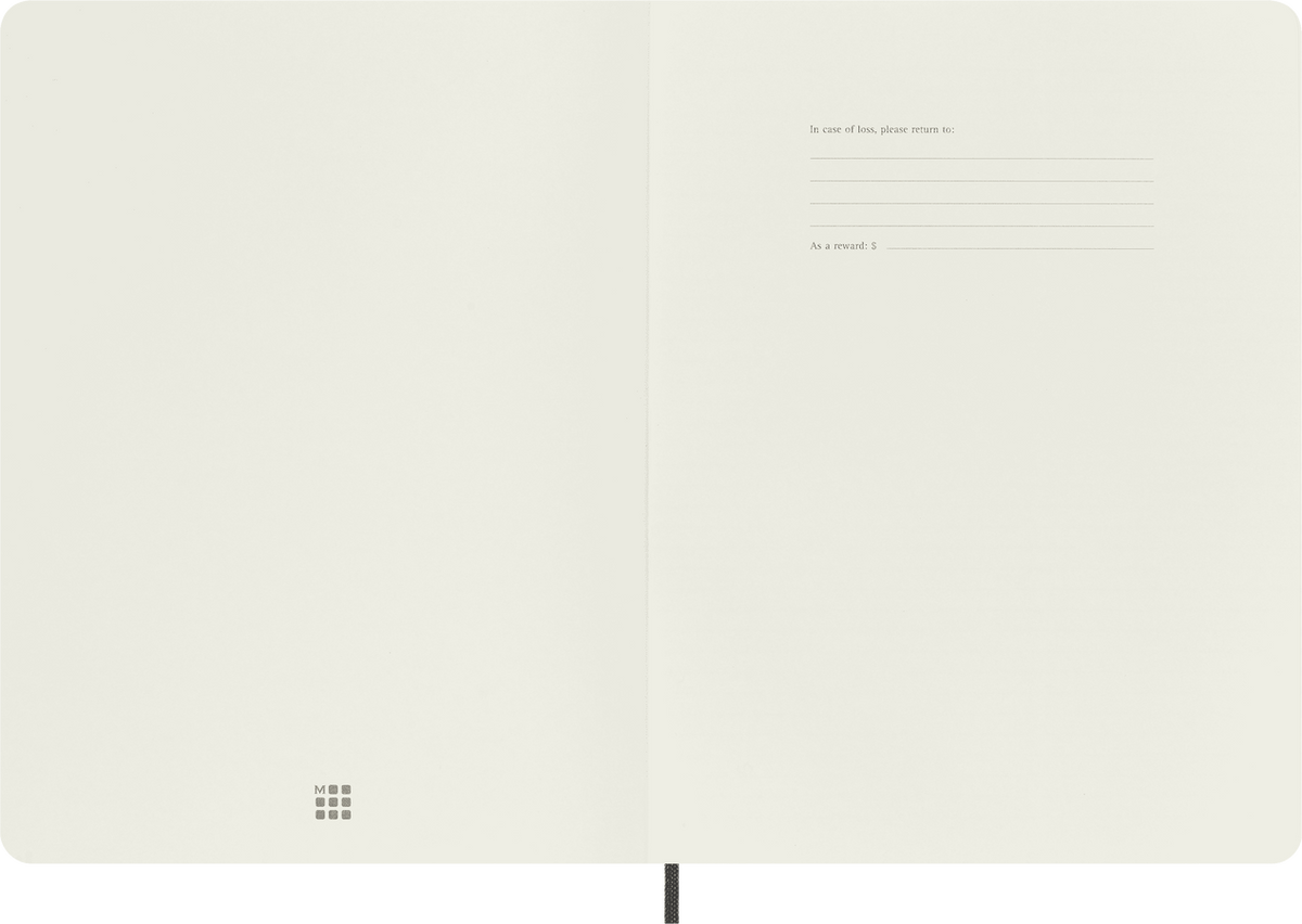 Moleskine Classic XL pagine bianche copertina morbida nera