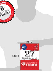 Calendario Filosofico 2027 - A6 Piccolo 10x14 cm con Supporto in Legno