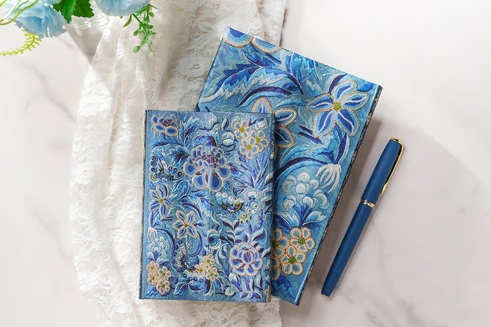 Agenda 12 Mesi 2027 Paperblanks Midi Flexi Settimanale - Salice Blu (Celebrazione dell'Hanfu)
